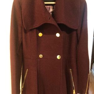 Guess double-breasted skirted coat